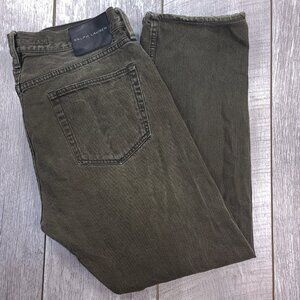 Ralph Lauren Jeans Mens 34x29 Black Label Green Wash Mid Rise Straight Leg Pants